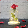Rose éternelle SOUS CLOCHE - Ours en Rose éternelle - Cadeau Unique & Original